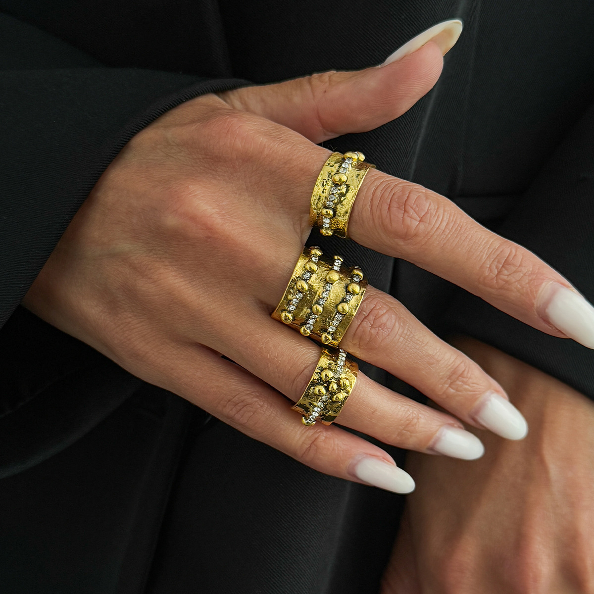 طقم من 3 خواتم مفتوحة قابلة لل - مراجعة Vintage Punk Knuckle Rings Set وسعره