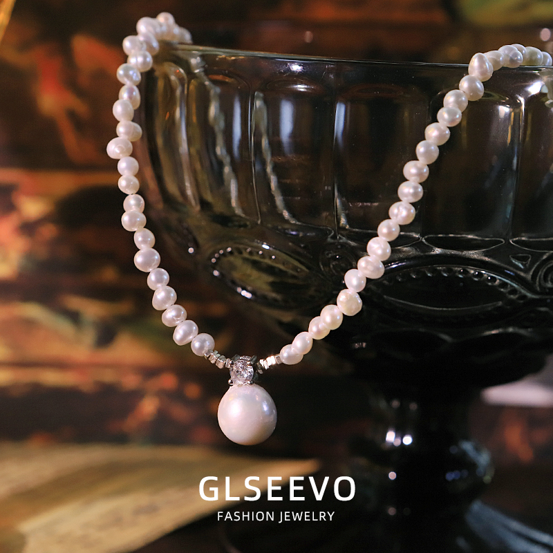 موضة جديدة لؤلؤ المياه العذبة  - مراجعة Pearl Choker Necklace Vintage وسعره