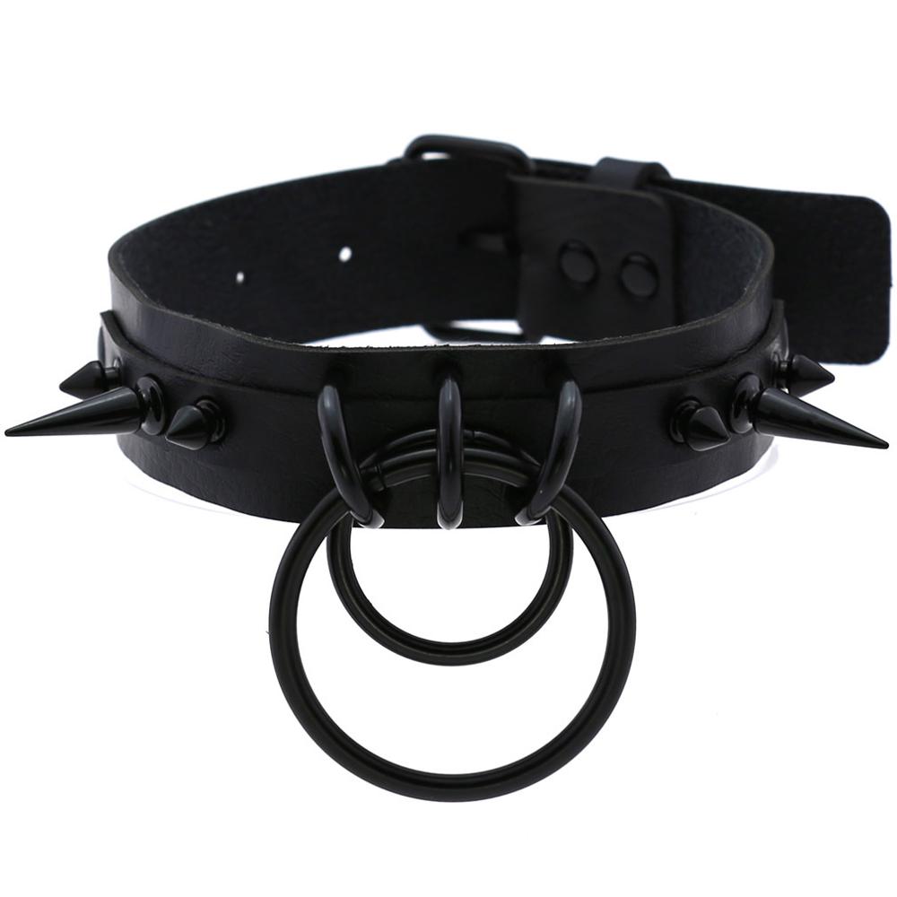 الأسود المسامير المختنق القوطي - مراجعة Goth Punk Spike Choker وسعره