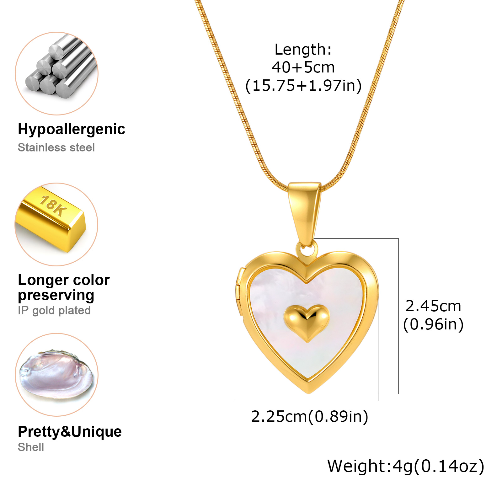 قلادة على شكل قلب مزينة بصورة  - مراجعة Heart Locket Necklace Photo وسعره