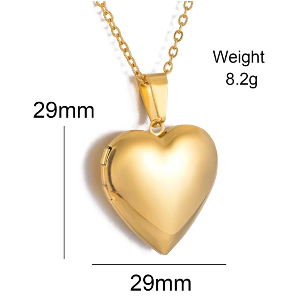 مخصص شخصية القلب الولادة زهرة  - مراجعة Heart Locket Necklace Photo وسعره