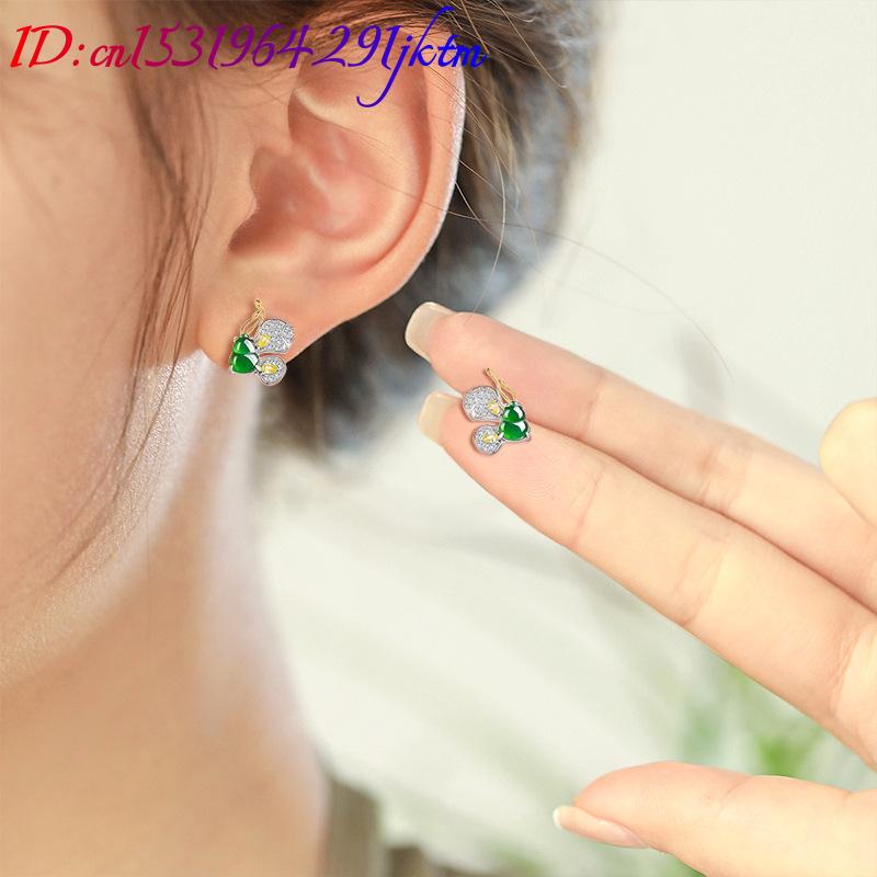 أقراط فراشة من اليشم البورمي ا - مراجعة Earrings وسعره