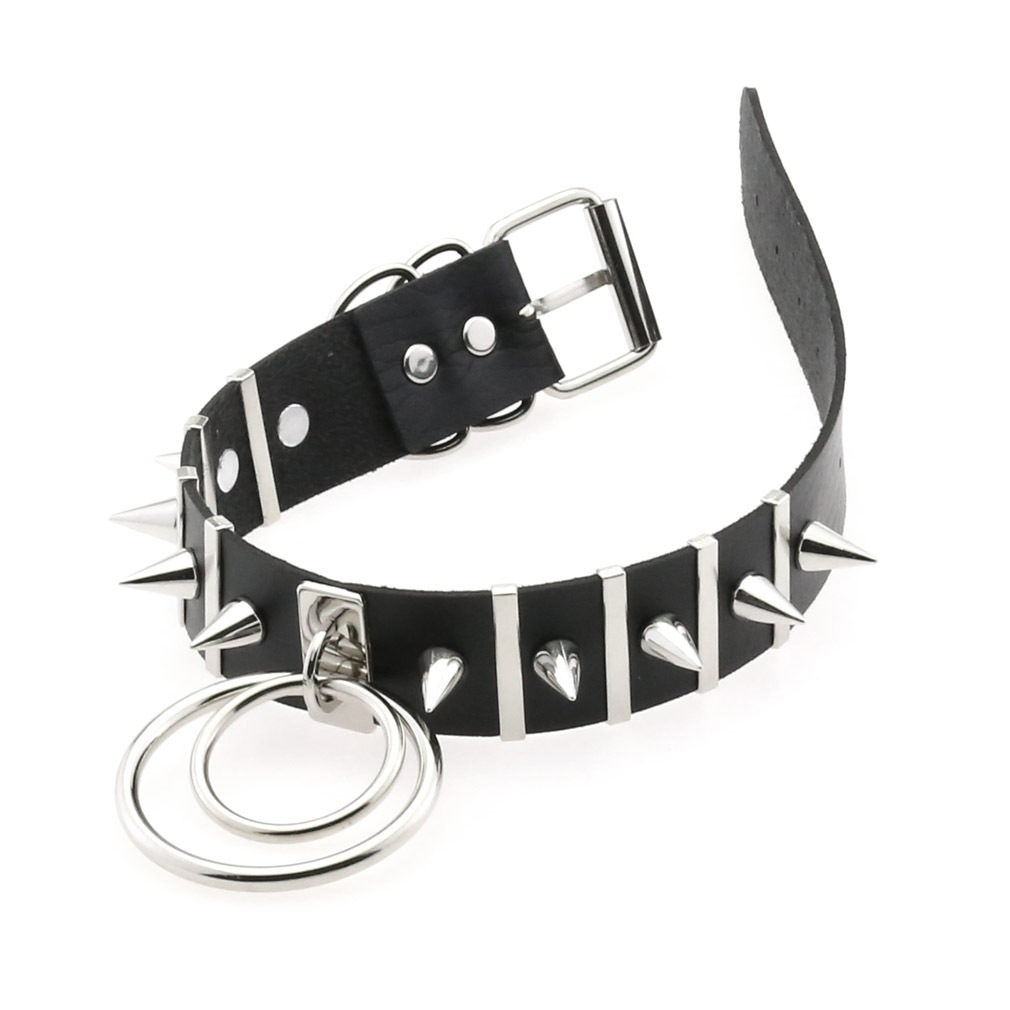 المسامير الكبيرة المختنق ياقة  - مراجعة Goth Punk Spike Choker وسعره