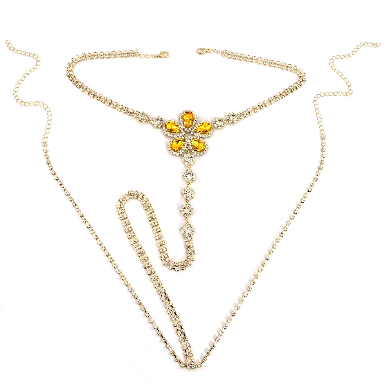 طقم ثونغ من حجر الراين على شكل - مراجعة Body Jewelry وسعره