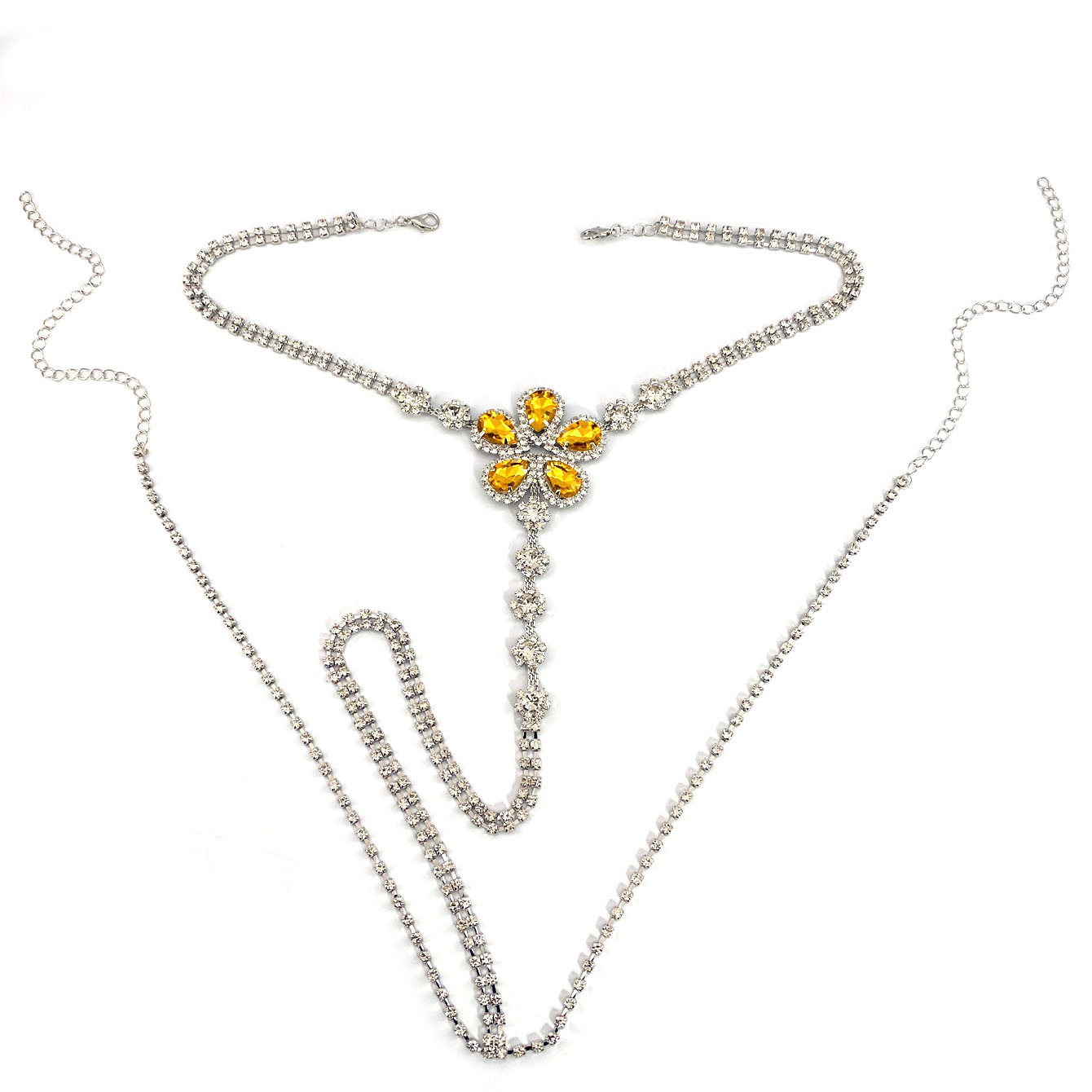 طقم ثونغ من حجر الراين على شكل - مراجعة Body Jewelry وسعره