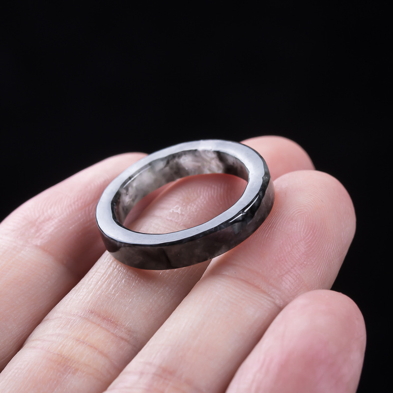 خاتم من اليشم الأسود البورمي ا - مراجعة Rings وسعره
