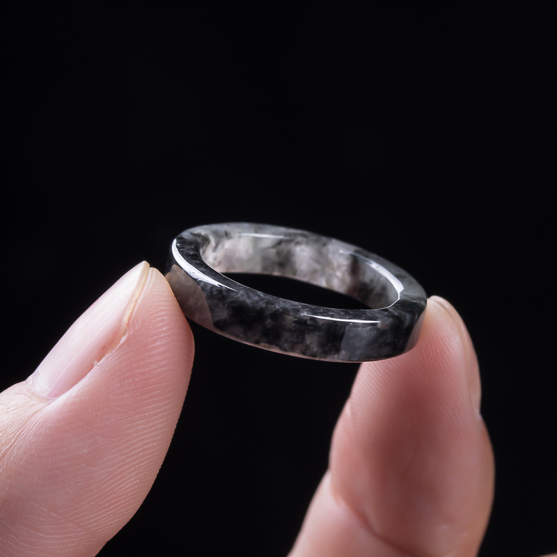 خاتم من اليشم الأسود البورمي ا - مراجعة Rings وسعره