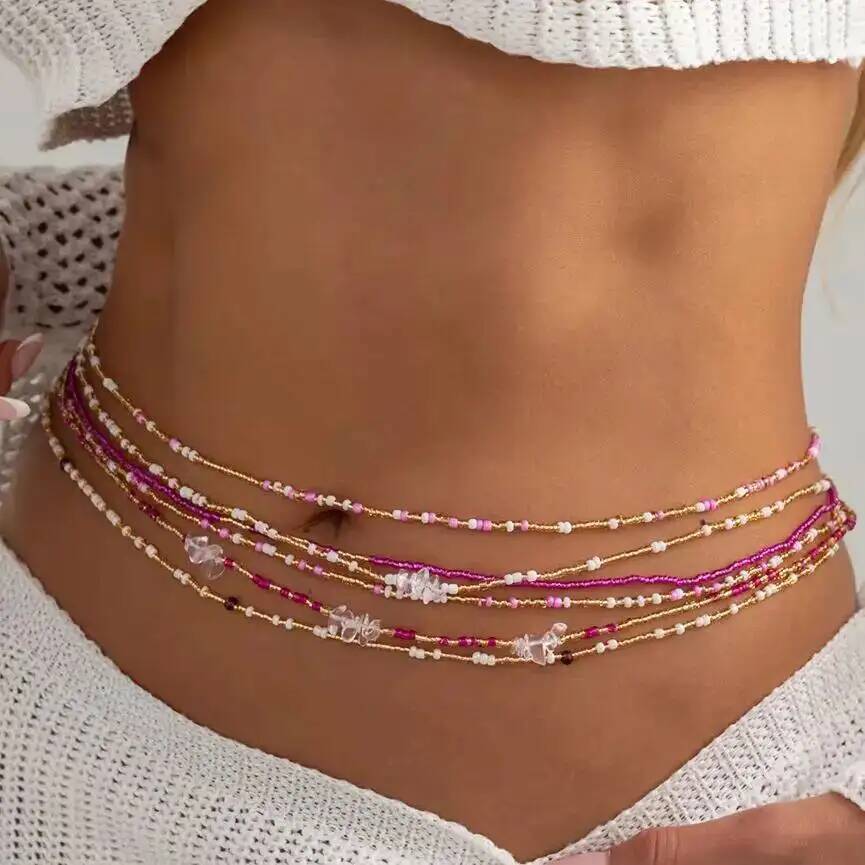 مجموعة من 6 قطع سلاسل خصر بوهي - مراجعة Body Jewelry وسعره