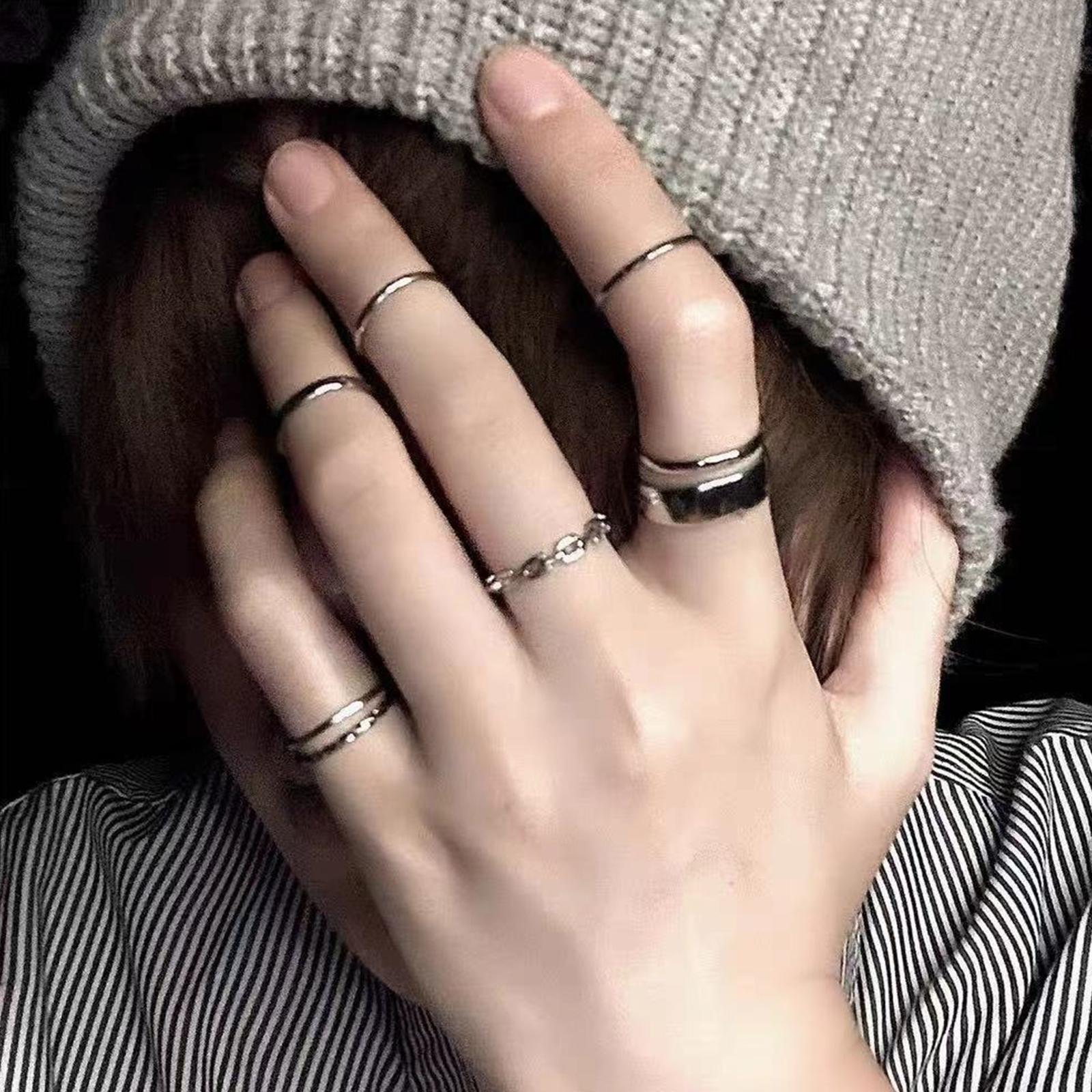 مجموعة خواتم هيب هوب للسيدات،  - مراجعة Vintage Punk Knuckle Rings Set وسعره